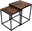 G-822 Square coffee tables 2in1, loft/industrial, antique oak