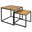 26619 Square coffee table set 2in1, rustic