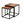 26618 Set of square coffee tables 2in1, dark brown