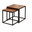 26618 Set of square coffee tables 2in1, dark brown