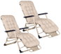 Garden Lounger Sofotel 286404 Garden folding deckchair with cushion ChillWell, set of 2, beige - Zahradní lehátko