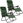 286302 Garden folding deckchair with cushion ChillWell, set of 2, green