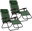 286302 Garden folding deckchair with cushion ChillWell, set of 2, green