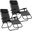 286300 Folding garden lounger with cushion ChillWell, 2 pcs, black