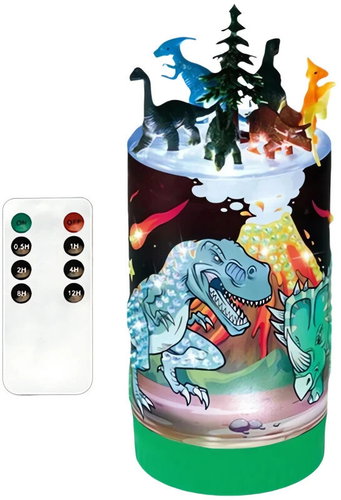 LEAN Toys 27396 Dinosaur LED night light, with remote control - Night Light - Main image