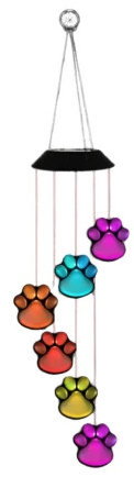 LEAN Toys 26940 Solar garden LED RGB lights 70 cm, dog paws - Garden Lighting - Main image