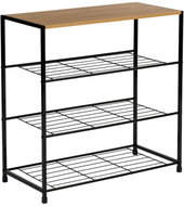 ModernHome XJ633063A1 Metal shoe rack, 3 shelves, 12 pairs, black - Shoe Rack
