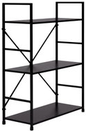 ModernHome CWJ602480LG Wooden shelf with metal frame and 3 shelves, 80 × 59,5 × 23,5 cm - Shelving Unit