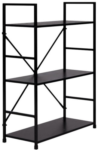 ModernHome CWJ602480LG Wooden shelf with metal frame and 3 shelves, 80 × 59,5 × 23,5 cm - Shelving Unit - Main image