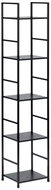 ModernHome CWJ3024144L Wooden shelf with metal frame and 5 shelves, black - Shelving Unit