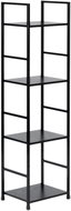 ModernHome CWJ3024112L Wooden shelf with metal frame and 4 shelves, black - Shelving Unit