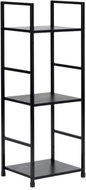 ModernHome CWJ302480L Wooden shelf with metal frame and 3 shelves, black - Shelving Unit