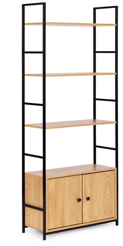 ModernHome CWG6024144 Shelf with cabinet and 4 shelves 143,5 × 58,5 × 23,5 cm - Shelving Unit - Main image