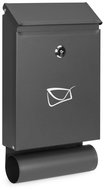 ModernHome AIE-ATS26 Mailbox with newspaper compartment, galvanized steel, anthracite - Mailbox