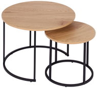 ModernHome YCJ6050T Coffee table set, round, light oak, 2 pcs - Coffee Table