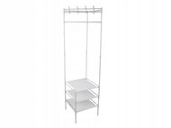 Verk 27494 Corner clothes rack with shelves, white - Clothes Hanger