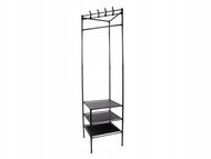Verk 27494 Corner clothes rack with shelves, black - Clothes Hanger
