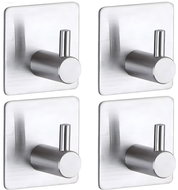 Verk 27547 Self-adhesive hook, metal, silver, 4 pcs - Bathroom Hook