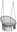 290010 Hanging rocking chair BOHO with cushion, grey