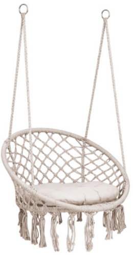 Sofotel 290012 Hanging rocking chair BOHO with cushion, beige - Hanging Chair - Main image