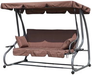 MultiGarden G2025-B Garden swing for 3 persons 2in1, mattress and cushion, brown - Garden Swing
