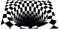 RealG RC-K-1175 Mat with 3D effect 60 × 90 cm, black and white illusion - Doormat