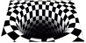 Doormat RealG RC-K-1174 Mat with 3D effect 50 × 80 cm, black and white illusion - Rohožka