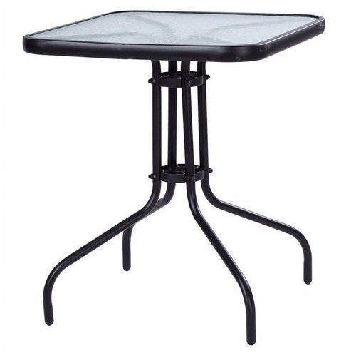 MultiGarden SC-073 Garden glass table 60 × 60 cm, black - Garden Table - Main image