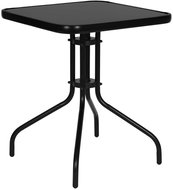 MultiGarden SC-073-1 Square garden table 60 × 60 cm, tempered glass, black - Garden Table