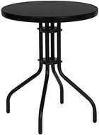 MultiGarden SC-070-1 Kulatý zahradní stůl 60 cm z tvrzeného skla, černý - Zahradní stůl