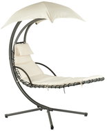 MultiGarden PH006 Garden rocking chair with canopy, 195 × 108 × 208 cm, beige - Garden Lounger