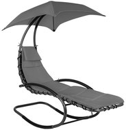 MultiGarden PH158A Garden rocking chair with canopy, 170 × 82 × 185 cm, grey - Garden Lounger