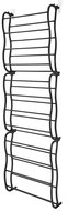 ModernHome PJJWMSR003 Hanging shoe rack for door, 36 pairs of shoes, black - Shoe Rack