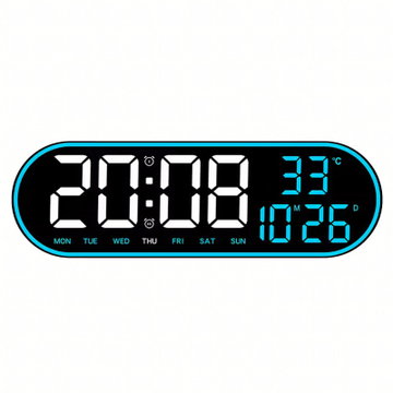 RealG RC-K-1624 Nástenné digitálne LED hodiny s diaľkovým ovládaním, 38 ...