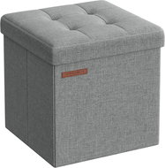 Songmics Nestro with storage space 30 cm, light grey - Ottoman
