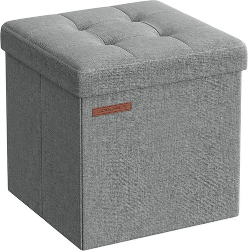Songmics Nestro with storage space 30 cm, light grey - Ottoman - Main image