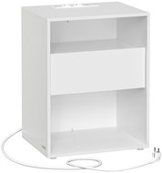 Vasagle Adar Bedside table with charging station white - Night Stand