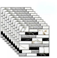 VIGO 3D self-adhesive tiles Marbleblocks - marble pattern, set of 10 - Self-Adhesive Wall Tiles