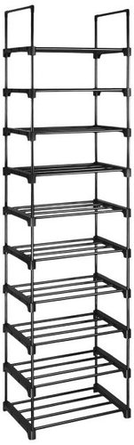 Ruhhy 27392 Shoe rack 10 shelves, for 20 pairs of shoes, black - Cipőtartó - Fő fotó