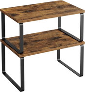 Songmics a Vasagle Sada 2 ks kuchyňských polic Mojer hnědá/černá - Regál