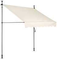 MultiGarden AW-016 Clamping awning with hand crank, height adjustable 188 × 200 cm, beige - Awning