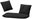 27380 Set of cushions for double hanging rocking chair 3 pcs, black