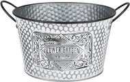 DOCHTMANN Flower Garden flower pot round with handles 22 × 12 cm, metal - Flower Pot