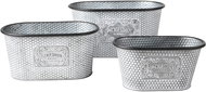 DOCHTMANN Flower Garden oval planter set 3 pcs, metal - Flower Pot
