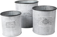 DOCHTMANN Set of flower pots Flower Garden cylinder 3 pcs, metal - Flower Pot