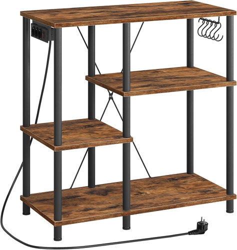 Vasagle Vitas Kitchen shelf 80 cm with drawers brown/black - Shelving Unit - Main image