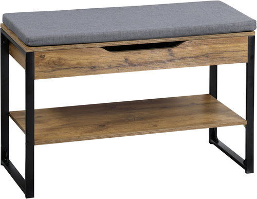 KESPER Industrial style shoe rack with bench 70 × 30 × 48 cm - Shoe Rack - Main image