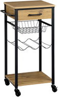 KESPER Mobile shelf metal, wood 45 × 17 × 77 cm - Shelving Unit