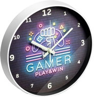 Gadget Master HERNÍ nástěnné hodiny - svítí v tmě - Wall Clock