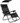 ZRL009-R Garden recliner with canopy, black